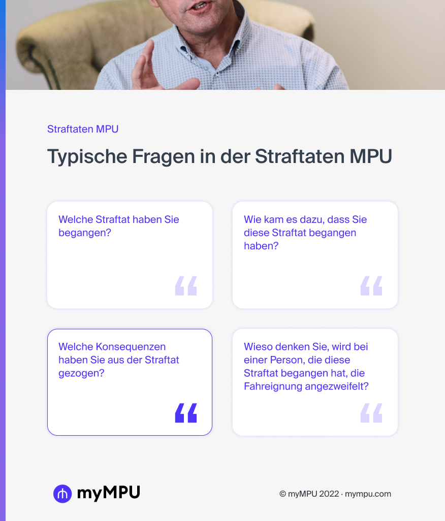 Typische Fragen in der Straftaten MPU